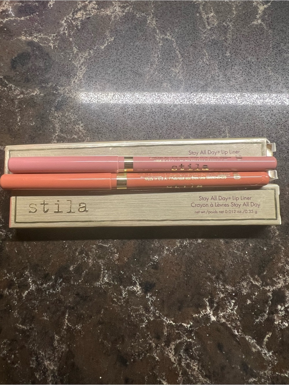 Stila Lip Liners Duo — Pink Moscato & Marsala Shades